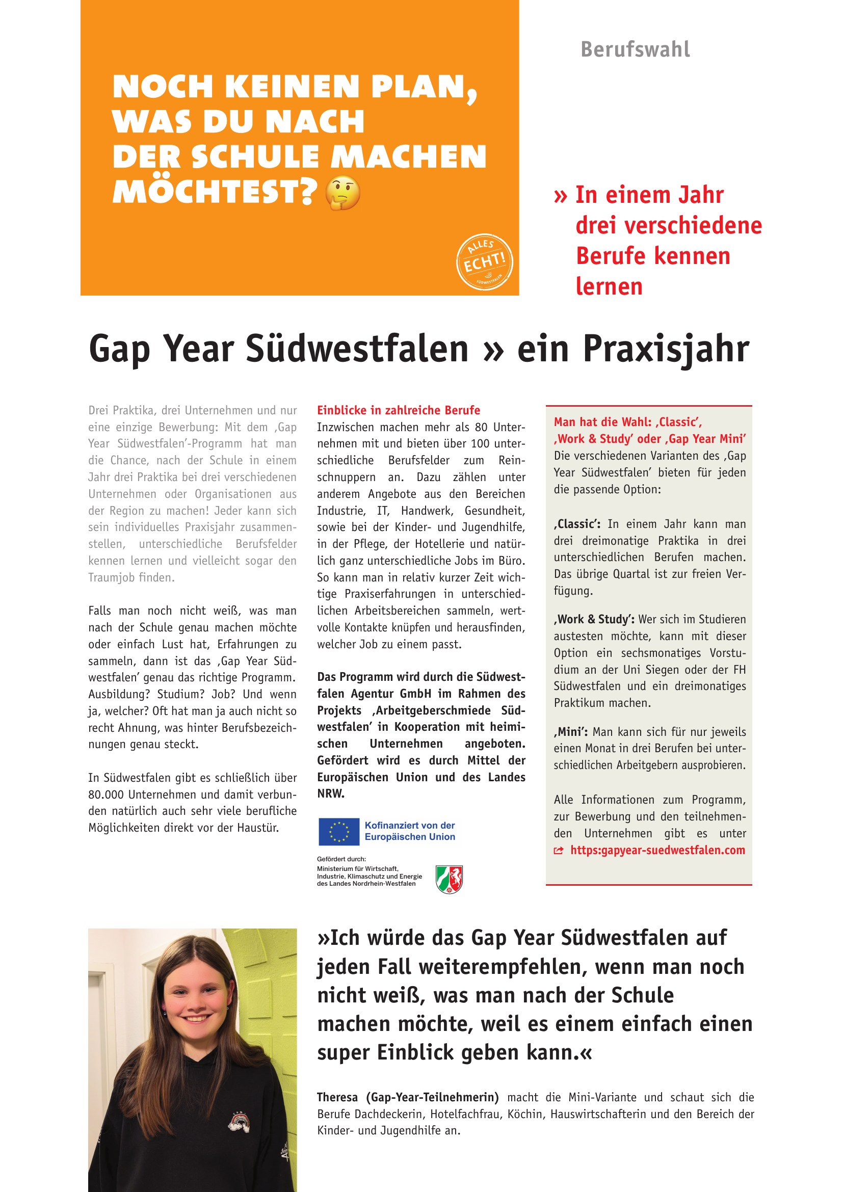 Azubi-Kompass 2027 - Gap Year Südwestfalen